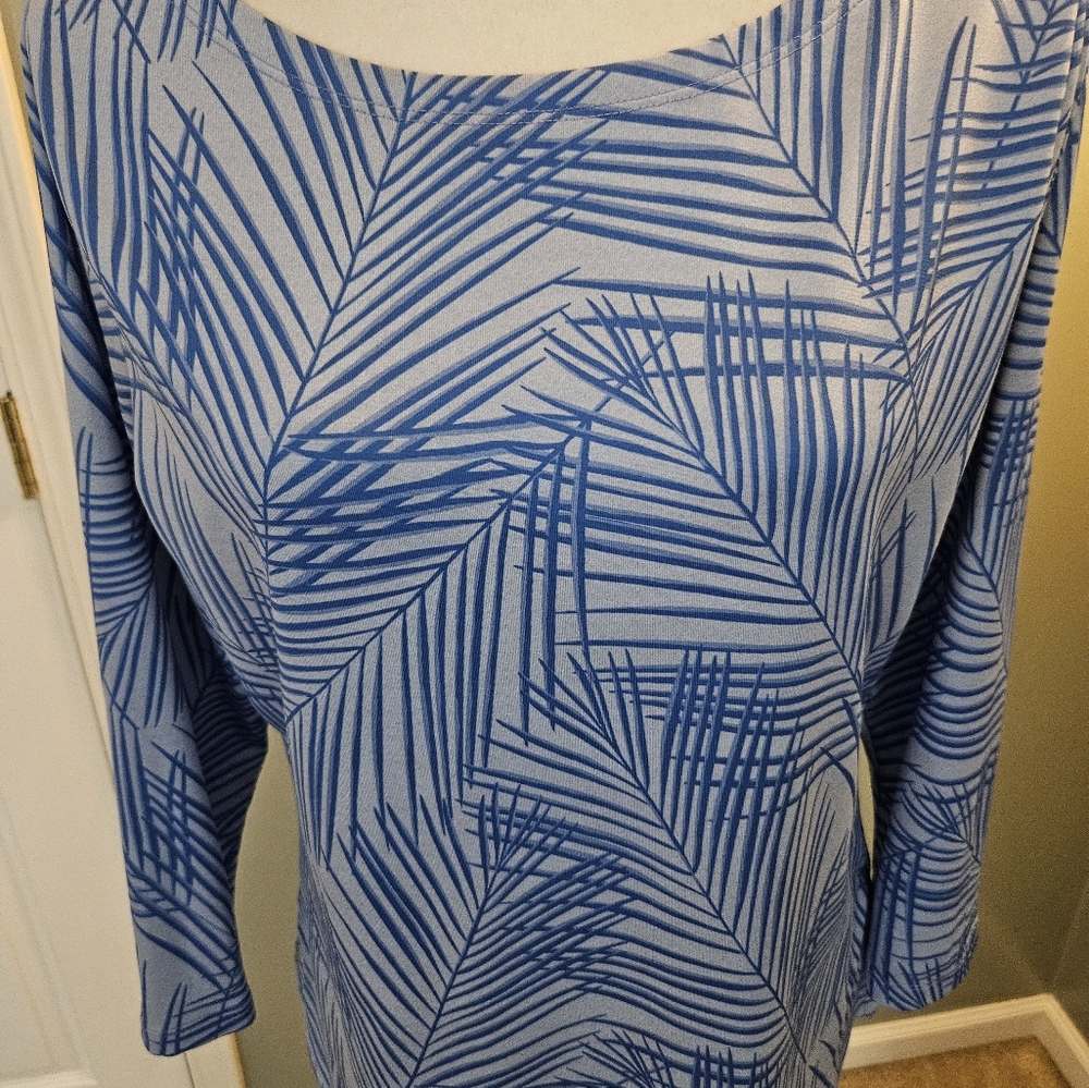 Vineyard Vines Sankaty Simple Boatneck Tee Blue Women's Top Size Medium M - Picture 6 of 12